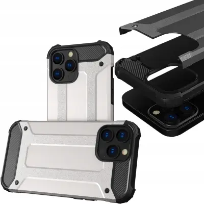 HYBRID ARMOR OVITEK OHIŠJE ZA IPHONE 13 PRO SREBRN