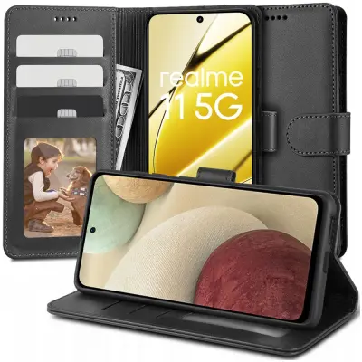 ETUI ZA DENARNICO TECH-PROTECT ZA REALME 11 5G BLACK OVITEK Z ORGANIZERJEM