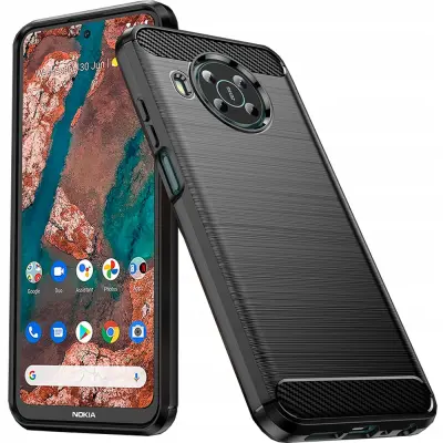 CARBON CASE ETUI CASE OBUDOWA POKROWIEC FUTERAŁ DO NOKIA X100 CZARNY
