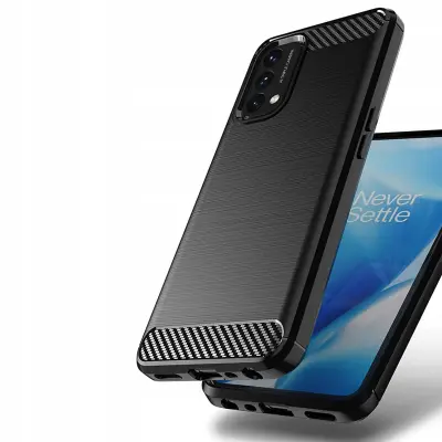 CARBON CASE ETUI POKROV OHIŠJA ETUI ZA ONEPLUS NORD N200 ČRN