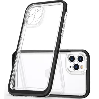 OVITEK HURTEL OVITEK Z OKVIRJEM ZA IPHONE 12 PRO ČRN