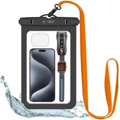TECH-PROTECT VODOODPORNA ETUI 8,9 INČ UNIVERZALNA ČRNO ORANŽNA