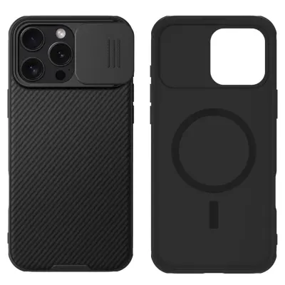 MAGNETNI OVITEK NILLKIN CAMSHIELD PRO ZA IPHONE 16 PRO MAX ČRN