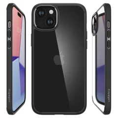OVITEK SPIGEN ULTRA HYBRID ZA IPHONE 15 PLUS MAT ČRN OVITEK