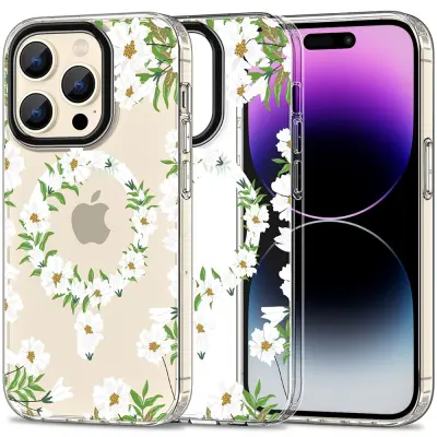 TECH-PROTECT MAGMOOD OVITEK IPHONE 15 PRO MAX ZA MAGSAFE WHITE DAISY