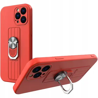 RING CASE ETUI CASE OBUDOWA Z UCHWYTEM DO SAMSUNG GALAXY S21 ULTRA CZERWONY