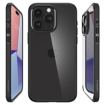 SPIGEN ULTRA HYBRID OVITEK ZA IPHONE 15 PRO MAT ČRN