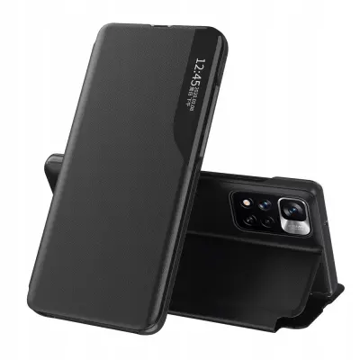 ETUI IZ EKO USNJA OVITEK OHIŠJE ZA XIAOMI REDMI NOTE 11T 5G ČRN