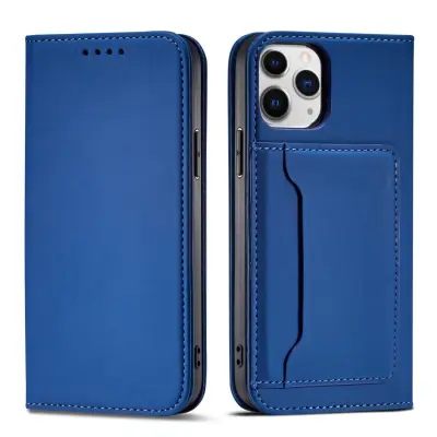 OVITEK ZA KARTICE MAGNET ZA IPHONE 12 CARD WALLET COVER MODRA
