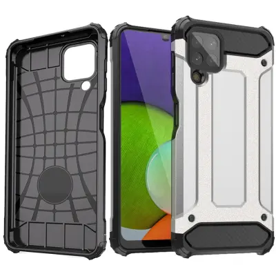 HYBRID ARMOR OVITEK OHIŠJE ZA SAMSUNG GALAXY A22 4G SREBRN