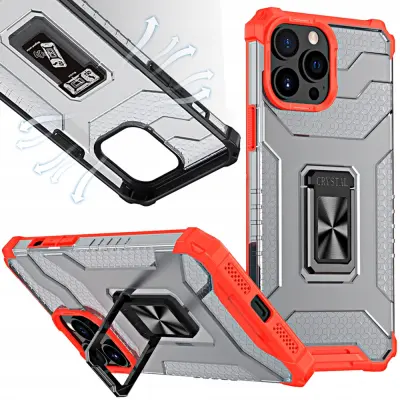 OVITEK CRYSTAL RING CASE ZA IPHONE 13 PRO RDEČ