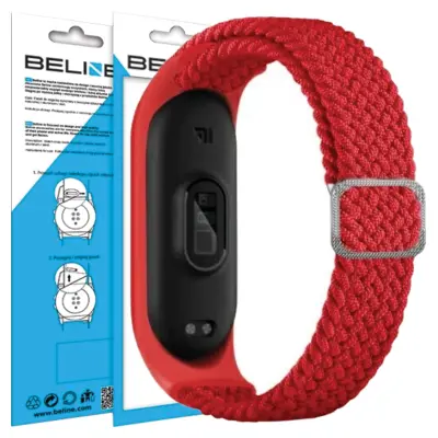BELINE TRAK ZA MI BAND 7/6/5 TEXTILE RED RED BAND ZAPESTNICA