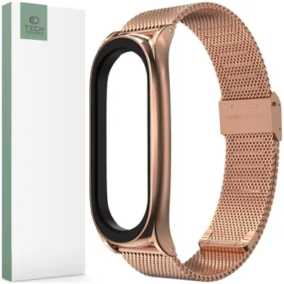 TECH-PROTECT MILANESEBAND ZA XIAOMI MI SMART BAND 5 6 6 NFC ROZA ZLATO