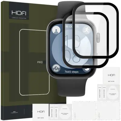 HOFI HIBRIDNI STEKLENI ETUI 2-PACK ZA HUAWEI WATCH FIT 3 BLACK