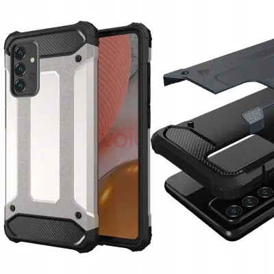 HYBRID ARMOR OVITEK OHIŠJE ZA SAMSUNG GALAXY A72 4G SREBRN