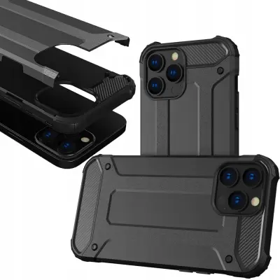 HYBRID ARMOUR CASE OVITEK OHIŠJE OVITEK ZA IPHONE 13 PRO ČRN
