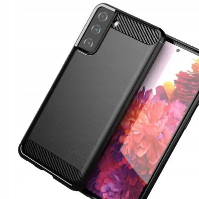 CARBON CASE CASE COVER OHIŠJE ZA SAMSUNG GALAXY S21+ 5G ČRN