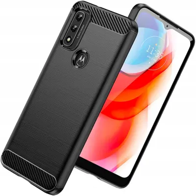 CARBON OVITEK POKROV OHIŠJE ZA MOTOROLA MOTO G PLAY 2022 ČRN