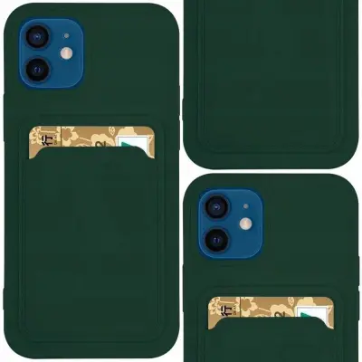 ETUI ZA KARTICE OVITEK OHIŠJE ZA SAMSUNG GALAXY A22 TEMNO ZELEN