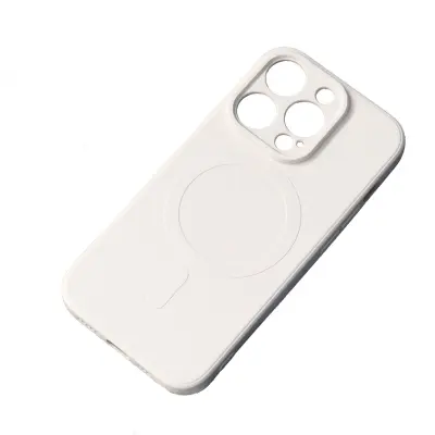 SILIKONSKI OVITEK MAGNETNI ZA MAGSAFE ZA IPHONE 14 PLUS BEŽ