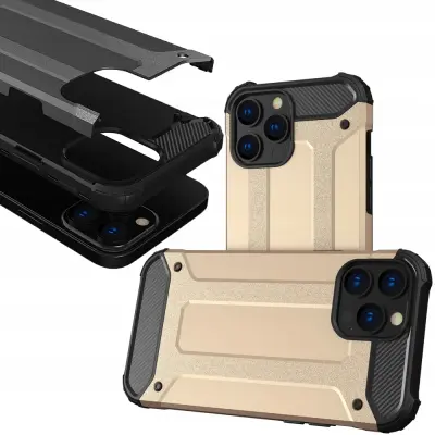 HYBRID ARMOR ETUI CASE OBUDOWA POKROWIEC FUTERAŁ DO IPHONE 13 PRO MAX ZŁOTY