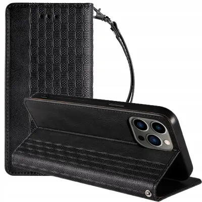 MAGNET STRAP CASE ETUI OBUDOWA POKROWIEC FUTERAŁ DO IPHONE 12 PROMAX CZARNY