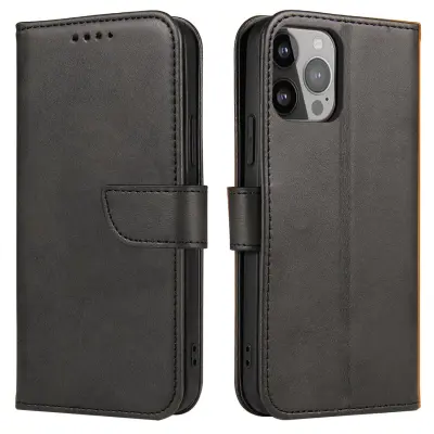 MAGNETNI OVITEK OVITEK ZA NOKIA X30 S STOJALOM FLIP WALLET ČRN