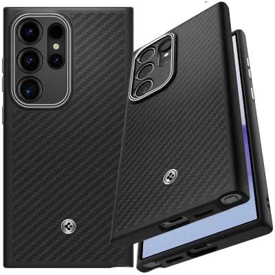 OVITEK SPIGEN ENZO ARAMID ZA SAMSUNG GALAXY S24 ULTRA - MAT ČRN