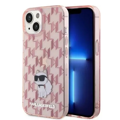 OVITEK KARL LAGERFELD MONOGRAM CHOUPETTE ZA IPHONE 15 ROZA