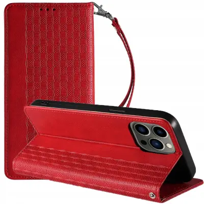 MAGNET STRAP CASE ETUI OBUDOWA POKROWIEC DO IPHONE 13 PRO MAX CZERWONY