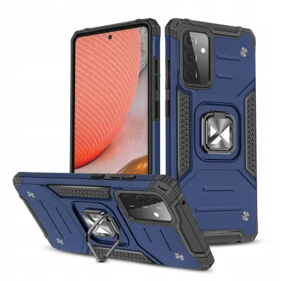 WOZINSKY PANCERNE ETUI CASE Z UCHWYTEM DO SAMSUNG GALAXY A72 4G NIEBIESKIE