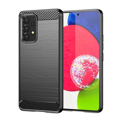 CARBON CASE FLEKSIBILNI OVITEK ZA SAMSUNG GALAXY A53 5G ČRN
