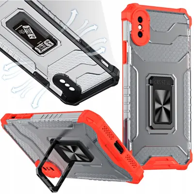 CRYSTAL RING ETUI CASE OBUDOWA POKROWIEC FUTERAŁ DO IPHONE XS MAX CZERWONY
