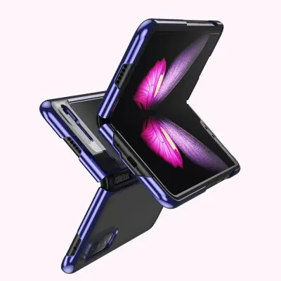 PLATING CASE ETUI CASE OBUDOWA POKROWIEC DO SAMSUNG GALAXY FOLD NIEBIESKI