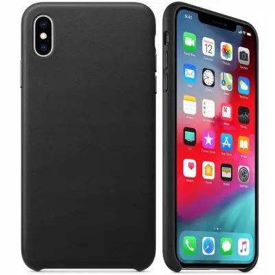 OVITEK IZ EKO USNJA OVITEK OHIŠJE ZA IPHONE 12 PRO MAX ČRN