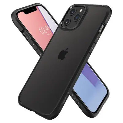 SPIGEN ULTRA HYBRID OVITEK ZA IPHONE 12/12 PRO MAT ČRN