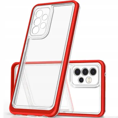 OVITEK HURTEL CLEAR CASE Z OKVIRJEM ZA SAMSUNG GALAXY A13 5G RDEČ