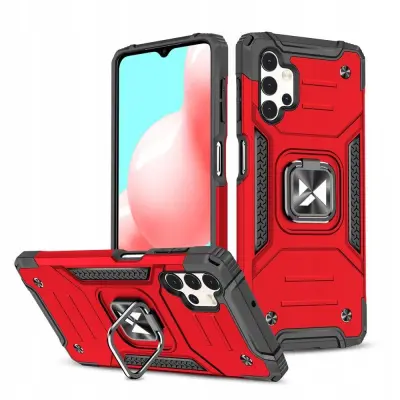 WOZINSKY PANCERNE ETUI CASE Z UCHWYTEM DO SAMSUNG GALAXY A73 CZERWONE
