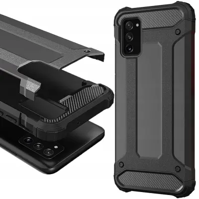 HYBRID ARMOUR CASE OVITEK OHIŠJE ZA SAMSUNG GALAXY A03S ČRN