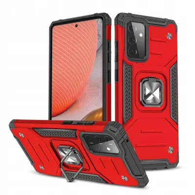 WOZINSKY PANCERNE ETUI CASE Z UCHWYTEM DO SAMSUNG GALAXY A72 CZERWONE
