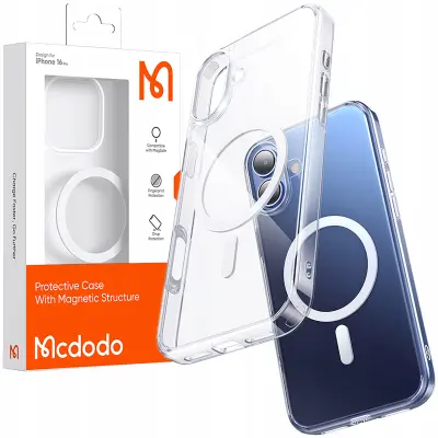 MCDODO MAGNETNI ETUI PROZOREN ETUI, OJAČAN ZA IPHONE MAGSAFE 16