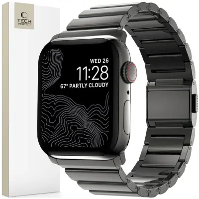 TECH-PROTECT STEELBAND APPLE WATCH 4 / 5 / 6 / 7 / 8 / 9 / SE / ULTRA 1 / 2 (42 / 44 / 45 / 49 MM) ČRNA