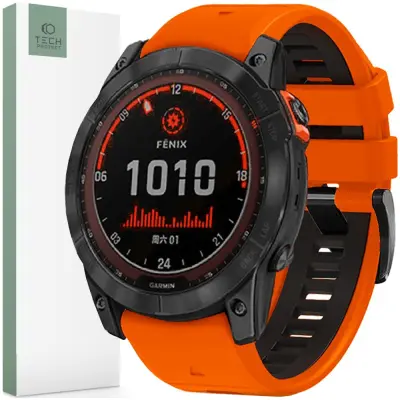 TECH-PROTECT ICONBAND PRO TRAK ZA GARMIN FENIX 3 5X 6X 7X ORANŽNO ČRN