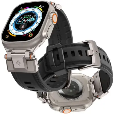 SPIGEN DURAPRO ARMOR PU TRAK ZA APPLE WATCH 4/5/6/7/8/9/SE/ULTRA 1/2 (42 / 44 / 45 / 49 MM) - ČRN