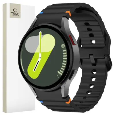 SILIKONSKI ŠPORTNI OVITEK TECH-PROTECT ZA SAMSUNG GALAXY WATCH 4/5/6/7 FE ČRN