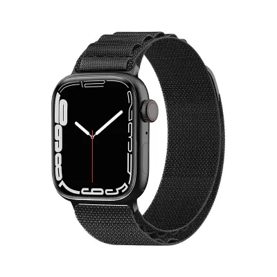 Pašček z zaponko iz alpskega jekla za Apple Watch 38 / 40 / 41 mm črn