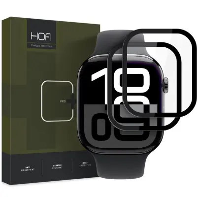 HOFI HYBRID PRO+ 2-PACK HIBRIDNO STEKLO ZA APPLE WATCH 10 46 MM ČRNO