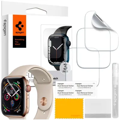 SPIGEN ZAŠČITNA FOLIJA NEO FLEX 3-PACK ZA APPLE WATCH 4 5 6 7 8 SE 40 41 MM