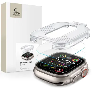 KALJENO STEKLO TECH-PROTECT ZA APPLE WATCH ULTRA 1 2 49 MM 2-PACK CLEAR