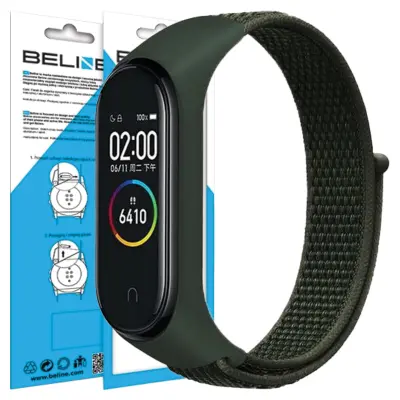 BELINE TRAK ZA MI BAND 7/6/5/4/3 NYLONLOOP GREEN/ GREEN BAND